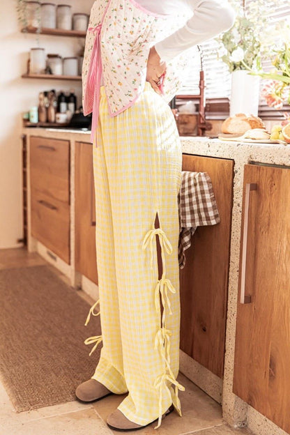 Yingie™- Wide Gingham Pants