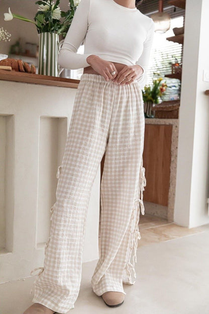 Yingie™- Wide Gingham Pants