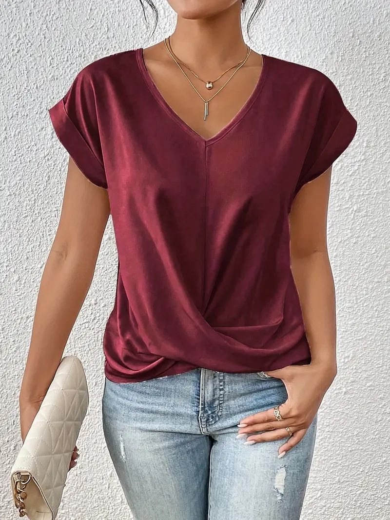 Belle™- V-Neck Simple Daily Shirt