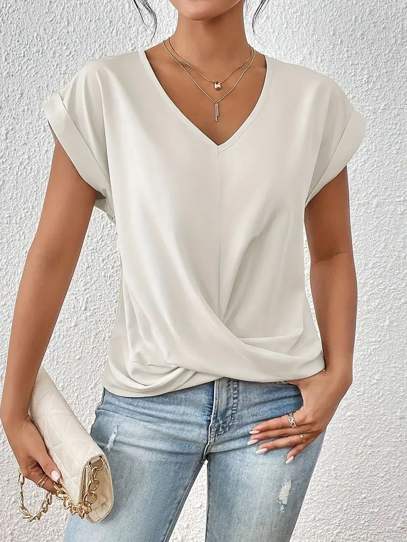 Belle™- V-Neck Simple Daily Shirt