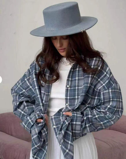 Alva™ - Plaid oversized shirts