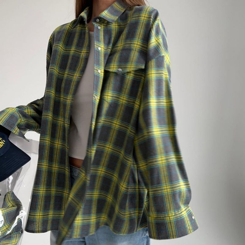 Alva™ - Plaid oversized shirts