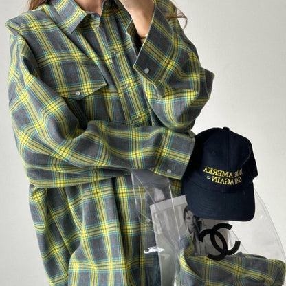 Alva™ - Plaid oversized shirts