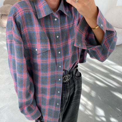 Alva™ - Plaid oversized shirts