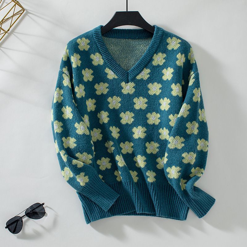 Christine™ - Vneck Daisy Sweater