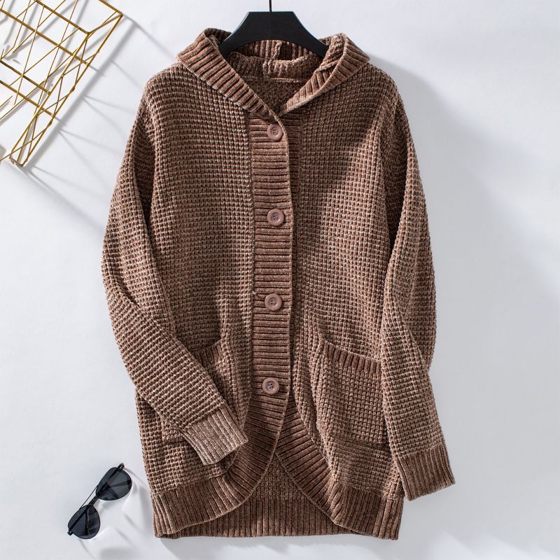 Helle™ - Hooded Long Knitted Cardigan