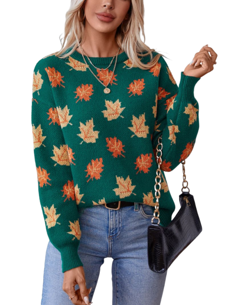 Kaci™ - Autumn Maple Leaf Sweater