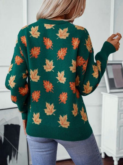 Kaci™ - Autumn Maple Leaf Sweater