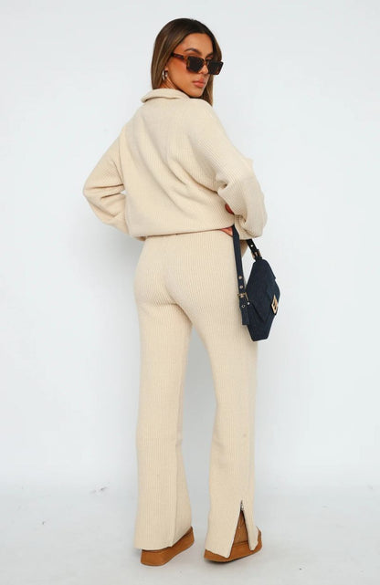 Quarter™ - Zip Long Sleeve Top and Pants Set