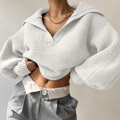 Ivy™ - Collar Long Sleeve Sweater