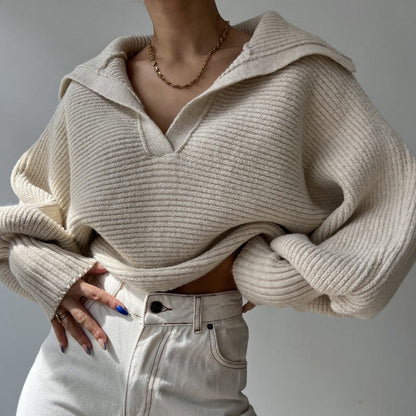 Ivy™ - Collar Long Sleeve Sweater