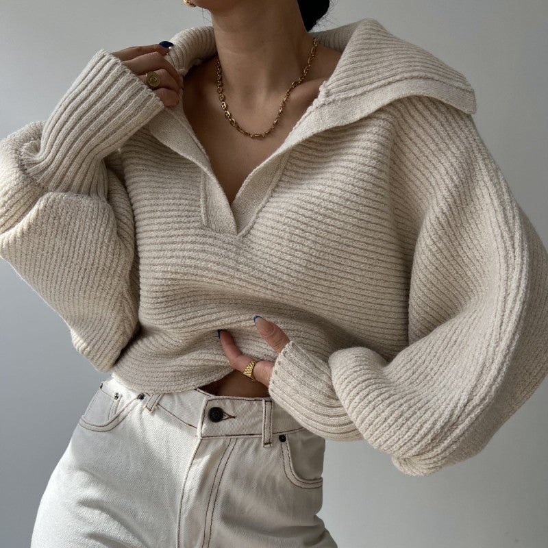 Ivy™ - Collar Long Sleeve Sweater