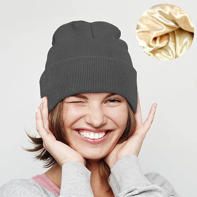 Yani™ - Satin Lined Winter Beanie Hat