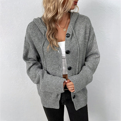 Alona™-  Knitted Hoodie Cardigan