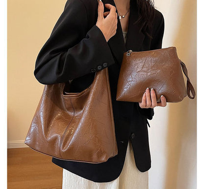 Aurora™ - Leather Shoulder Bag + small handbag