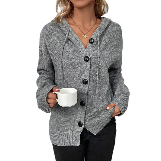 Alona™-  Knitted Hoodie Cardigan